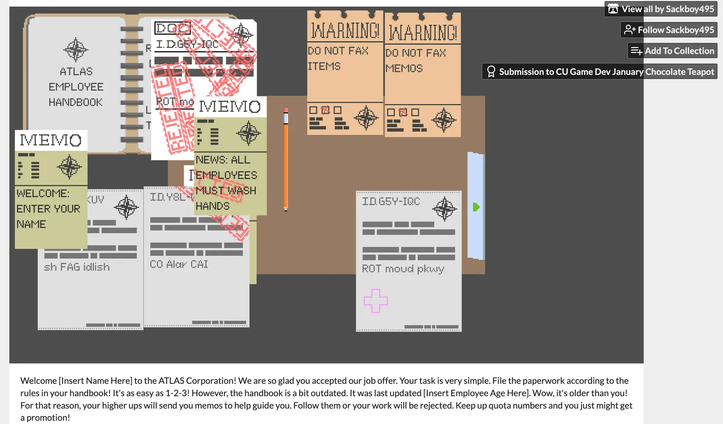 Screenshot of Pushing Pencils